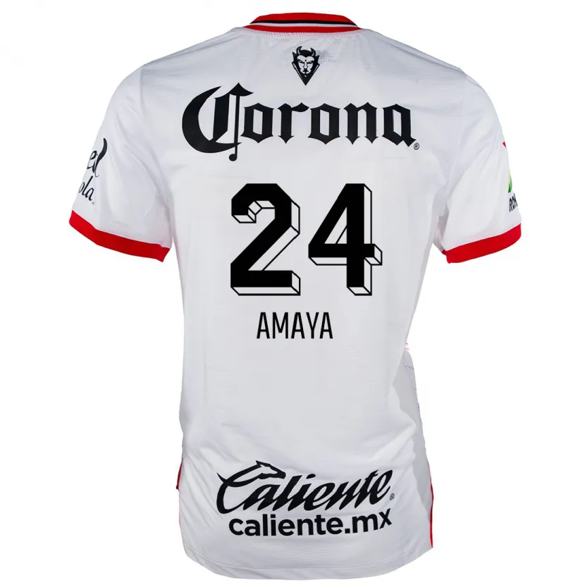 Danxen Heren Frankie Amaya #24 Wit Rood Uitshirt Uittenue 2024/25 T-Shirt