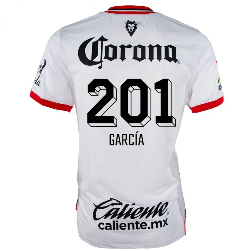 Danxen Heren Eros García #201 Wit Rood Uitshirt Uittenue 2024/25 T-Shirt