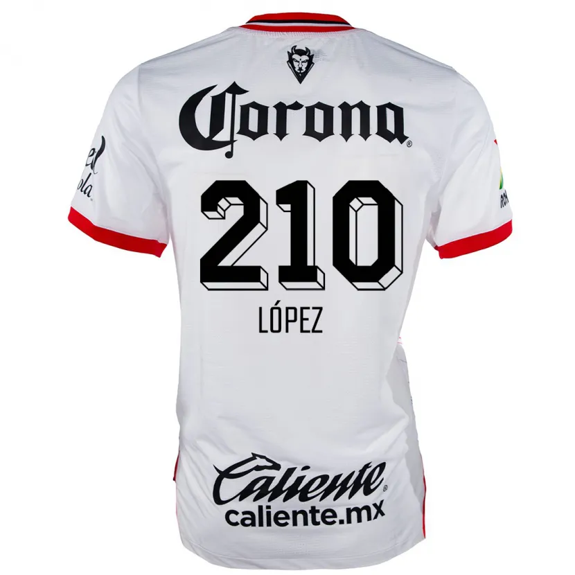 Danxen Heren Juan López #210 Wit Rood Uitshirt Uittenue 2024/25 T-Shirt