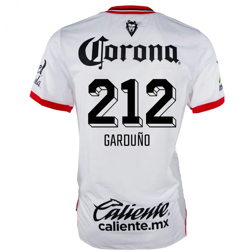 Danxen Heren Carlos Garduño #212 Wit Rood Uitshirt Uittenue 2024/25 T-Shirt