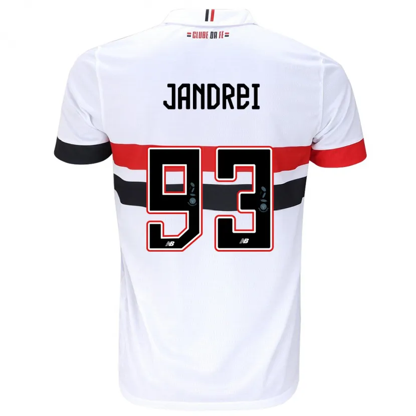 Danxen Dames Jandrei #93 Wit Rood Zwart Thuisshirt Thuistenue 2024/25 T-Shirt