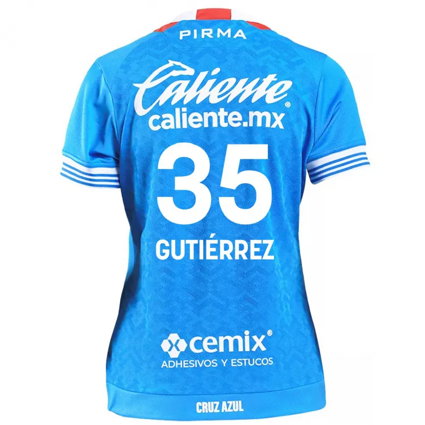 Danxen Dames Luis Gutiérrez #35 Hemelsblauw Thuisshirt Thuistenue 2024/25 T-Shirt