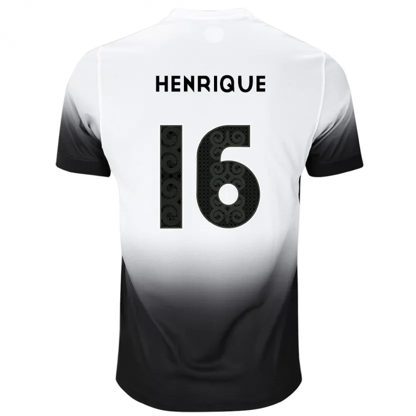 Danxen Dames Pedro Henrique #16 Wit Zwart Thuisshirt Thuistenue 2024/25 T-Shirt