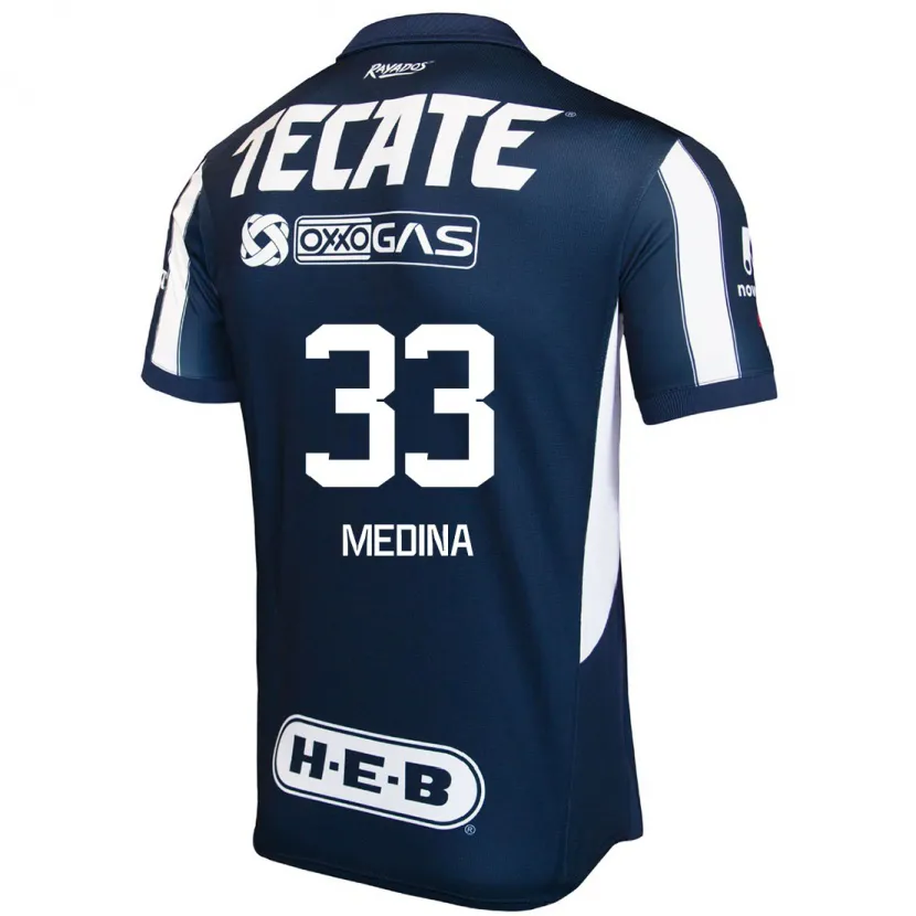 Danxen Dames Stefan Medina #33 Blauw Rood Wit Thuisshirt Thuistenue 2024/25 T-Shirt