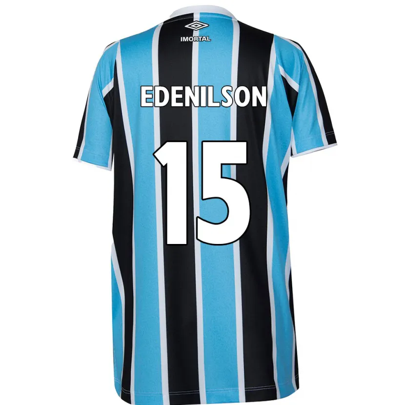 Danxen Dames Edenilson #15 Blauw Zwart Wit Thuisshirt Thuistenue 2024/25 T-Shirt