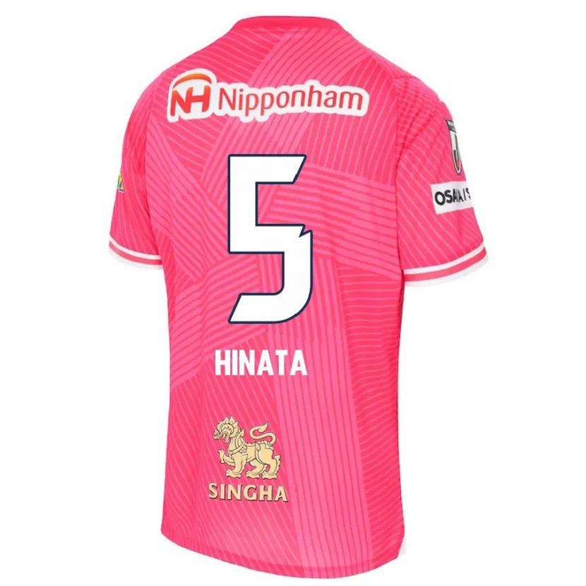 Danxen Dames Hinata Kida #5 Roze Wit Thuisshirt Thuistenue 2024/25 T-Shirt