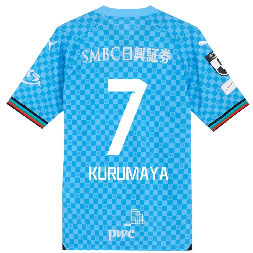 Danxen Dames Shintaro Kurumaya #7 Azuur Blauw Thuisshirt Thuistenue 2024/25 T-Shirt