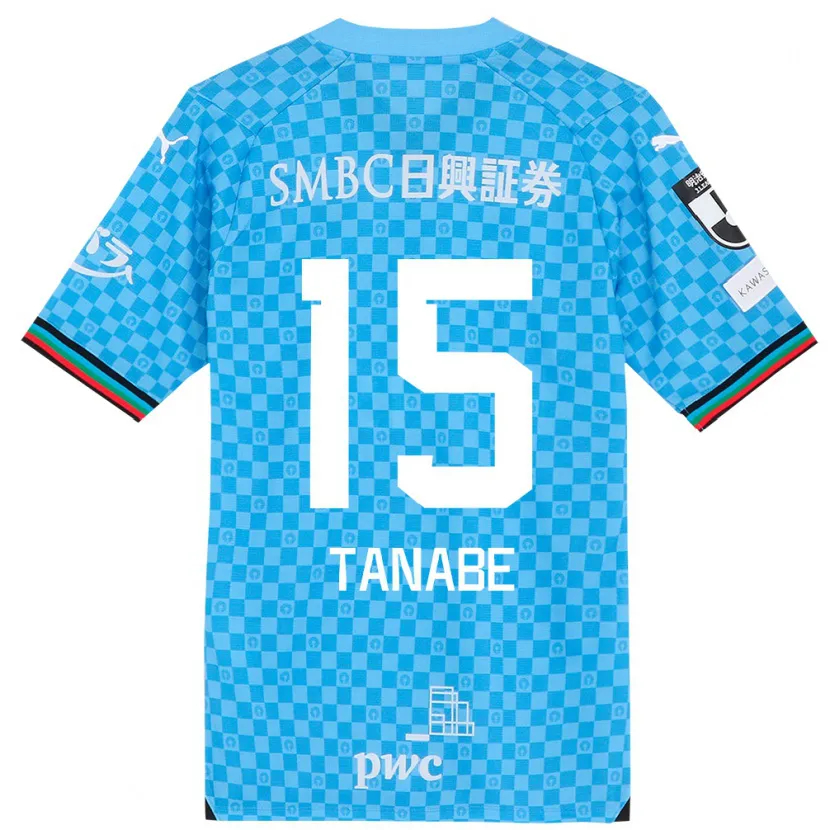 Danxen Dames Shuto Tanabe #15 Azuur Blauw Thuisshirt Thuistenue 2024/25 T-Shirt