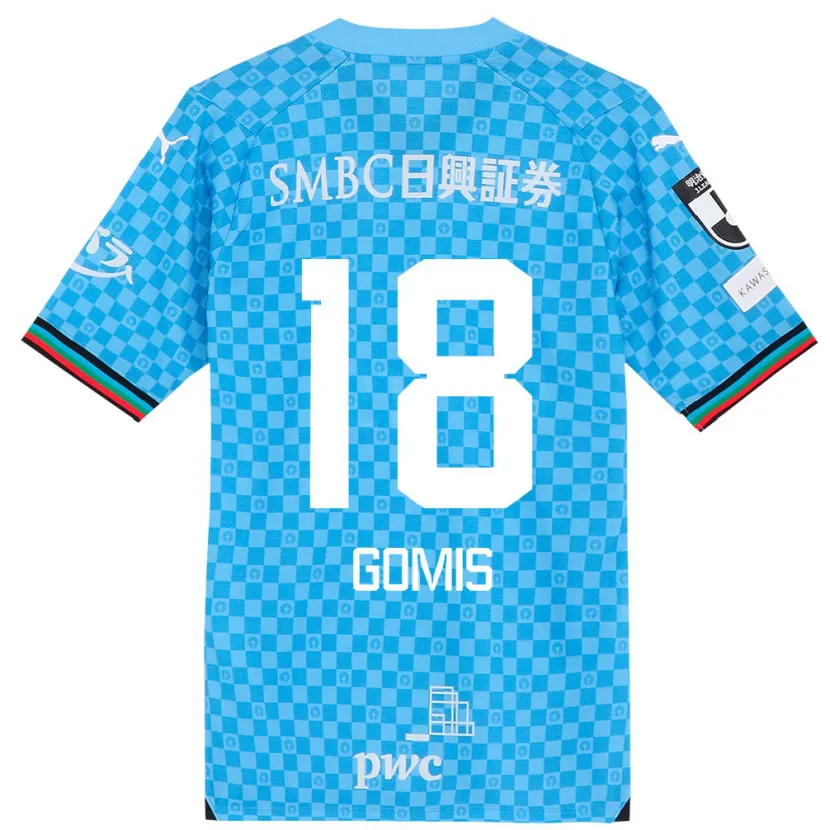 Danxen Dames Bafétimbi Gomis #18 Azuur Blauw Thuisshirt Thuistenue 2024/25 T-Shirt