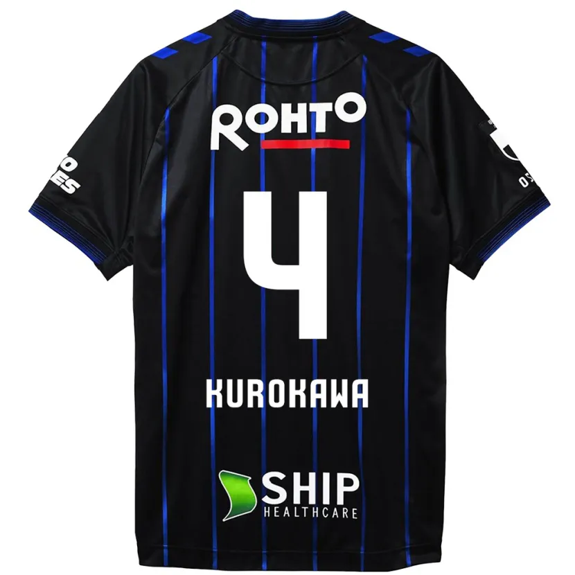 Danxen Dames Keisuke Kurokawa #4 Zwart Blauw Thuisshirt Thuistenue 2024/25 T-Shirt