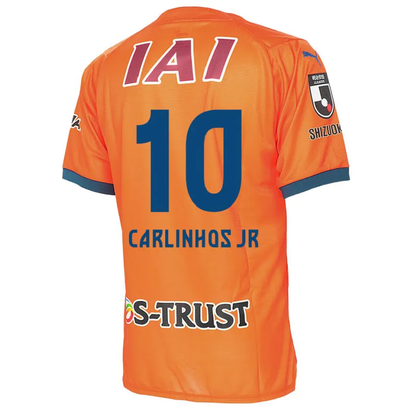 Danxen Dames Carlinhos Junior #10 Oranje Blauw Thuisshirt Thuistenue 2024/25 T-Shirt