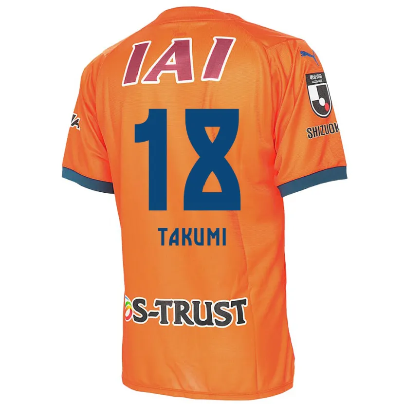 Danxen Dames Takumi Kato #18 Oranje Blauw Thuisshirt Thuistenue 2024/25 T-Shirt