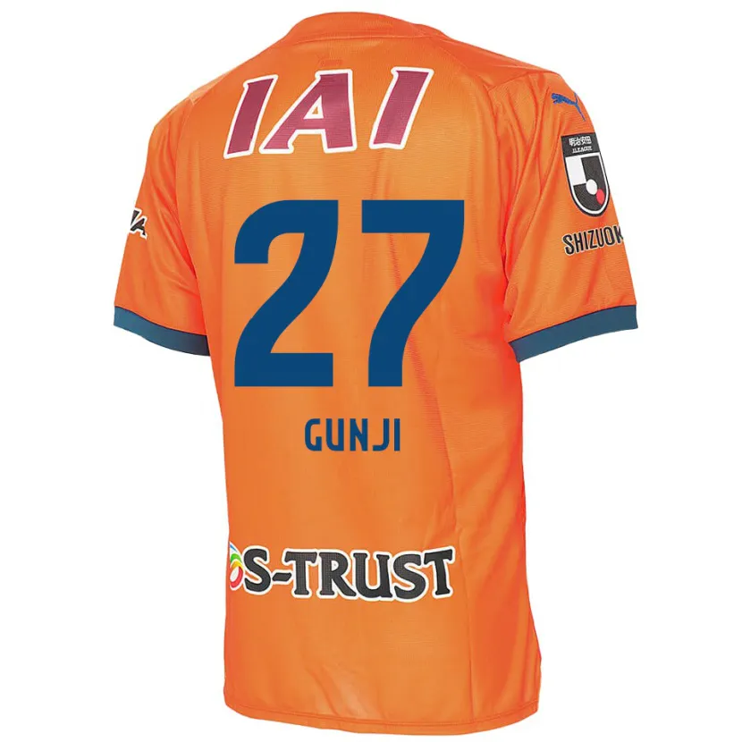 Danxen Dames Riku Gunji #27 Oranje Blauw Thuisshirt Thuistenue 2024/25 T-Shirt