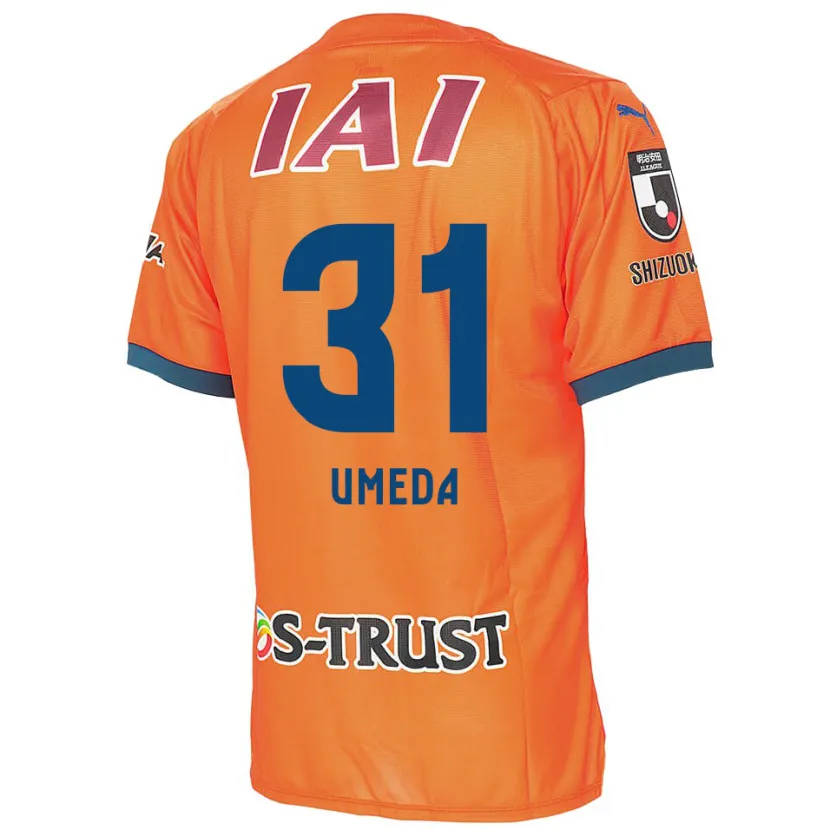 Danxen Dames Togo Umeda #31 Oranje Blauw Thuisshirt Thuistenue 2024/25 T-Shirt