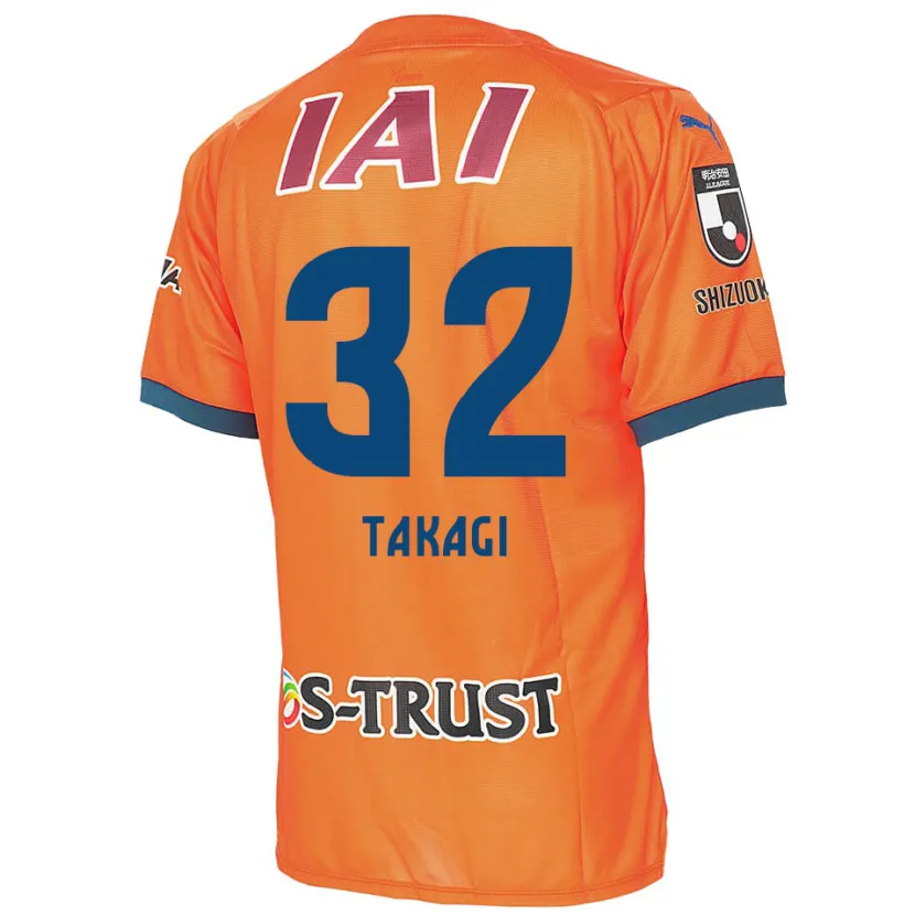 Danxen Dames Sen Takagi #32 Oranje Blauw Thuisshirt Thuistenue 2024/25 T-Shirt