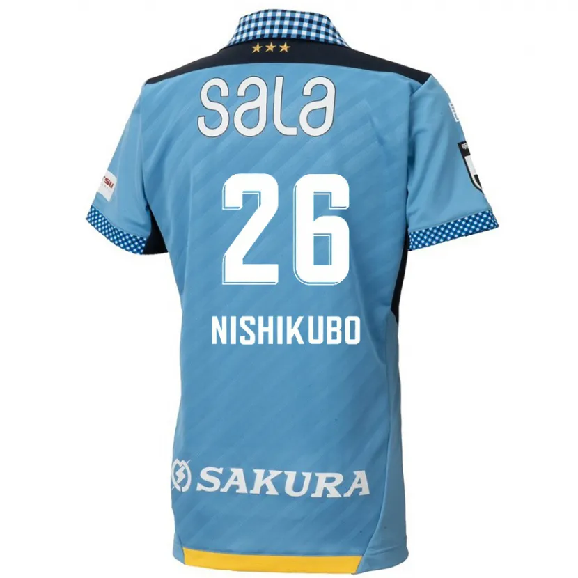 Danxen Dames Shunsuke Nishikubo #26 Blauw Zwart Thuisshirt Thuistenue 2024/25 T-Shirt