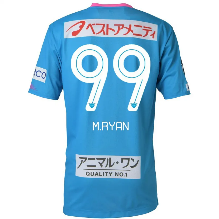 Danxen Dames Marcelo Ryan #99 Blauw Roze Thuisshirt Thuistenue 2024/25 T-Shirt