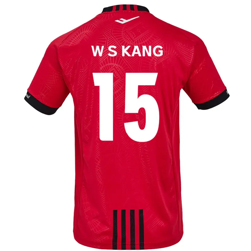 Danxen Dames Sang-Woo Kang #15 Rood Zwart Thuisshirt Thuistenue 2024/25 T-Shirt