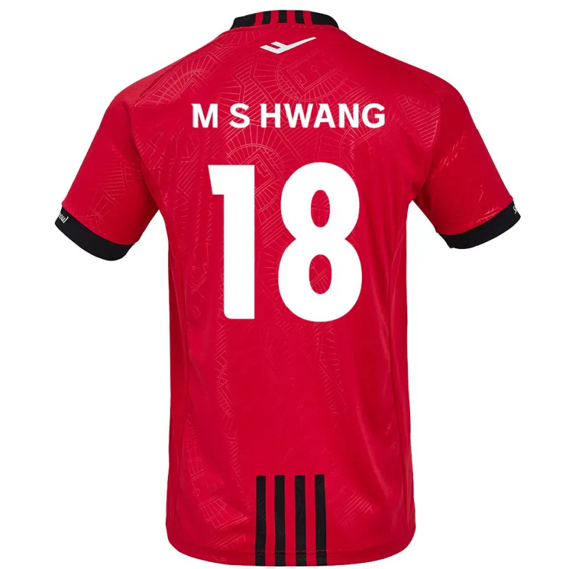 Danxen Dames Seong-Min Hwang #18 Rood Zwart Thuisshirt Thuistenue 2024/25 T-Shirt