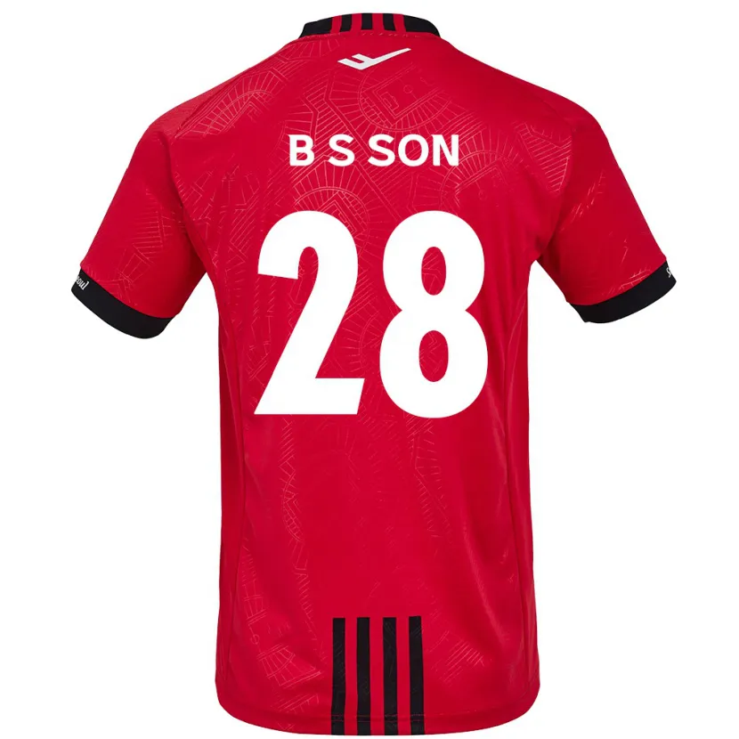 Danxen Dames Seung-Beom Son #28 Rood Zwart Thuisshirt Thuistenue 2024/25 T-Shirt