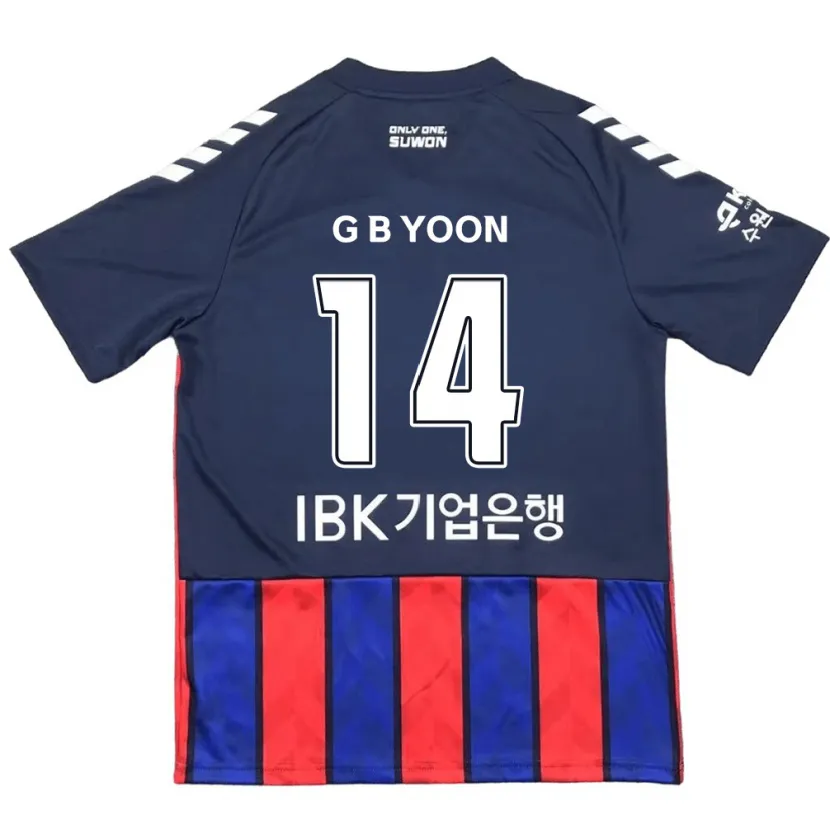 Danxen Dames Bit-Garam Yoon #14 Blauw Rood Thuisshirt Thuistenue 2024/25 T-Shirt