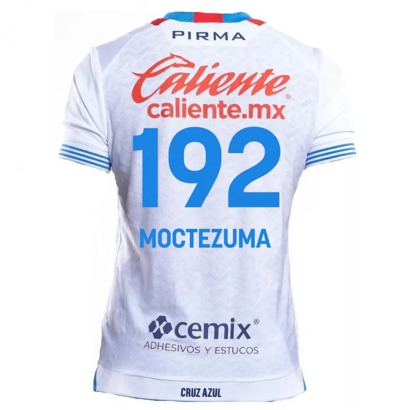 Danxen Dames Brayan Moctezuma #192 Wit Blauw Uitshirt Uittenue 2024/25 T-Shirt