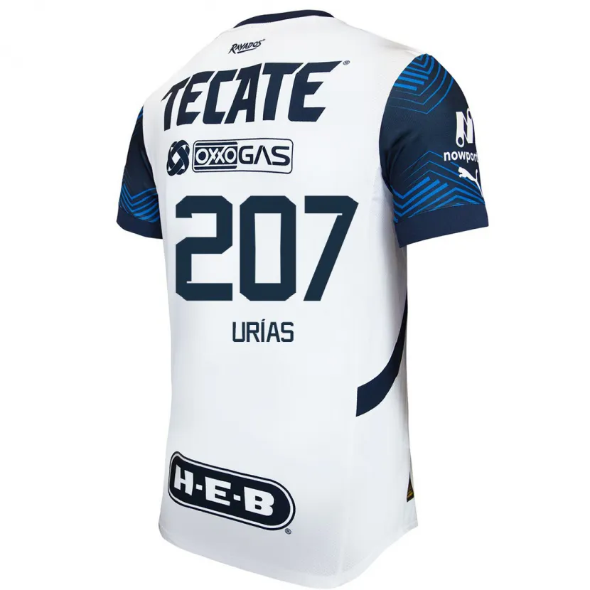 Danxen Dames Álex Urías #207 Wit Blauw Uitshirt Uittenue 2024/25 T-Shirt