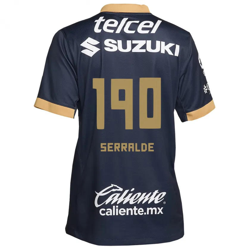 Danxen Dames Gerardo Serralde #190 Obsidiaan Goud Wit Uitshirt Uittenue 2024/25 T-Shirt