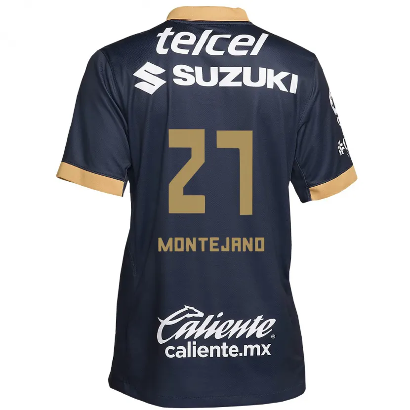 Danxen Dames Emanuel Montejano #27 Obsidiaan Goud Wit Uitshirt Uittenue 2024/25 T-Shirt