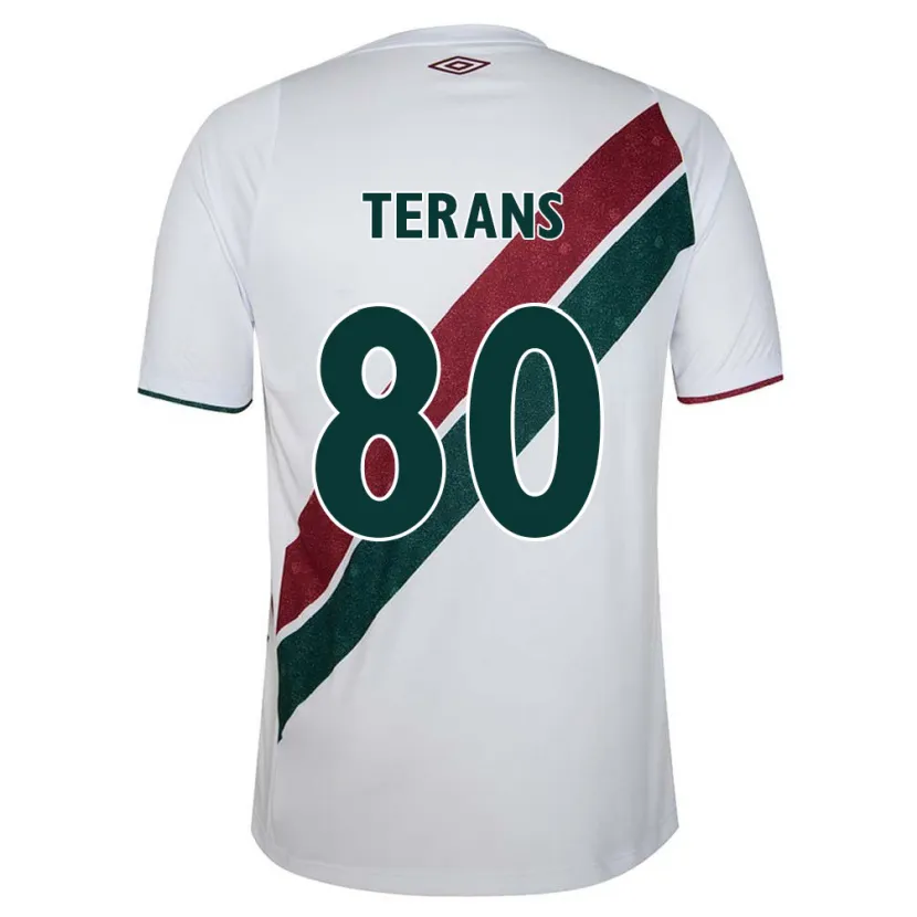 Danxen Dames David Terans #80 Wit Groen Kastanjebruin Uitshirt Uittenue 2024/25 T-Shirt