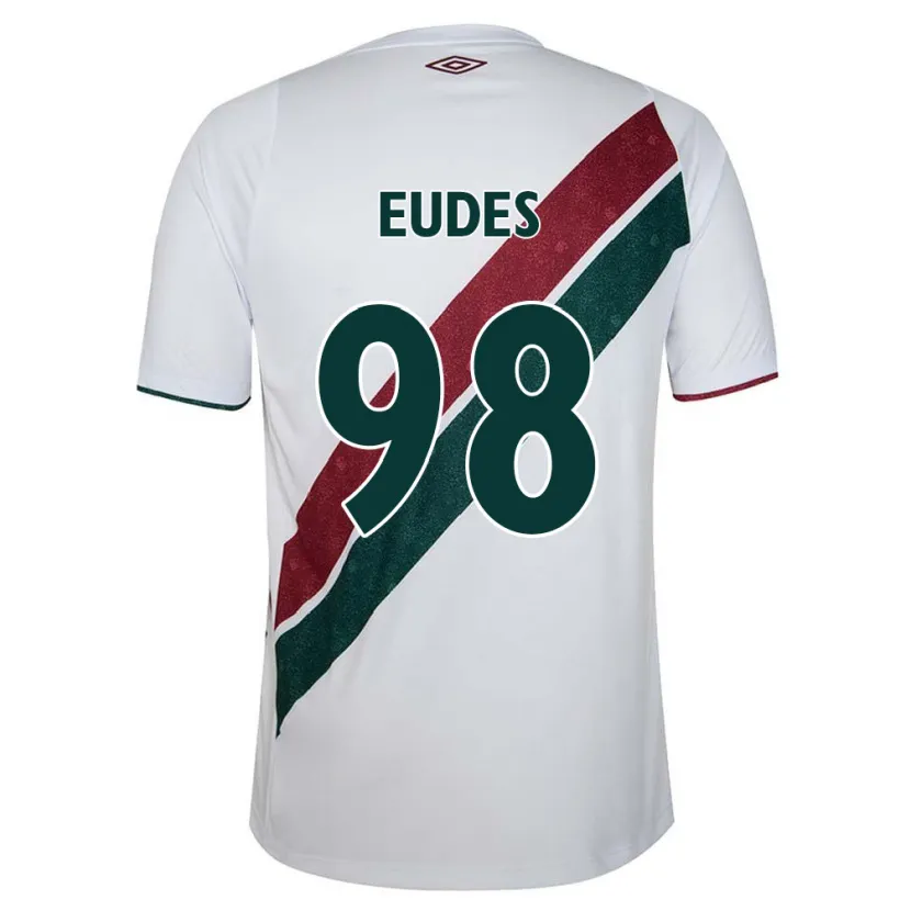 Danxen Dames Vitor Eudes #98 Wit Groen Kastanjebruin Uitshirt Uittenue 2024/25 T-Shirt