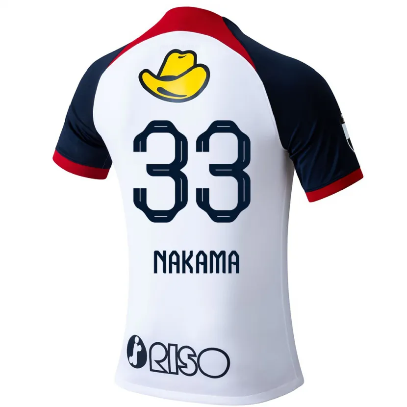 Danxen Dames Hayato Nakama #33 Wit Blauw Rood Uitshirt Uittenue 2024/25 T-Shirt