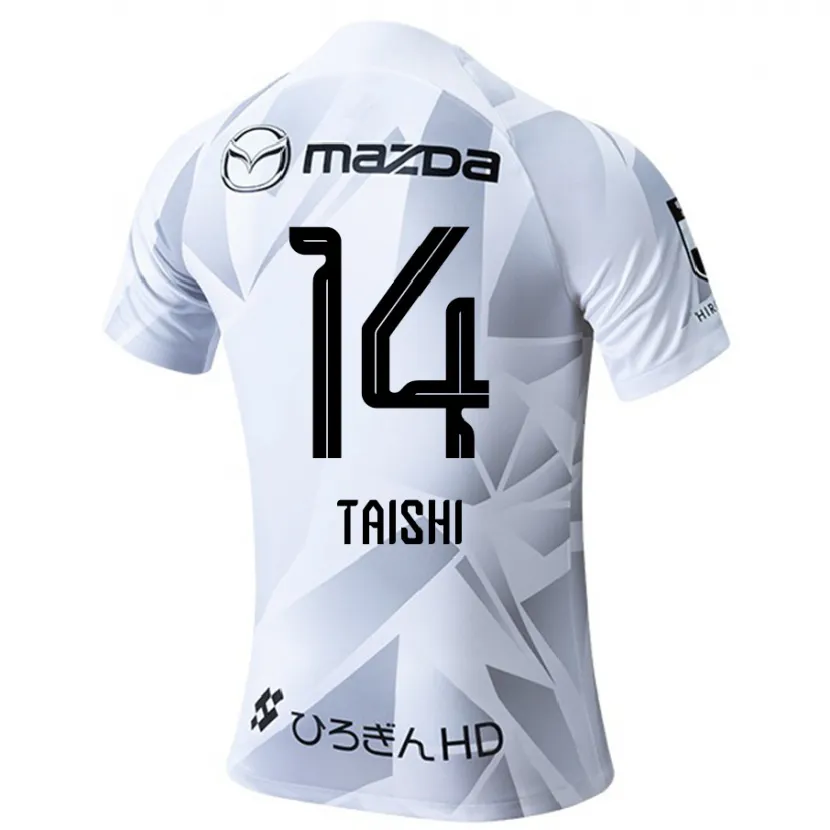 Danxen Dames Taishi Matsumoto #14 Wit Grijs Zwart Uitshirt Uittenue 2024/25 T-Shirt