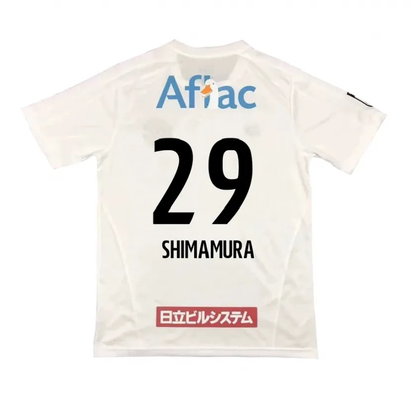 Danxen Dames Takuya Shimamura #29 Wit Zwart Uitshirt Uittenue 2024/25 T-Shirt