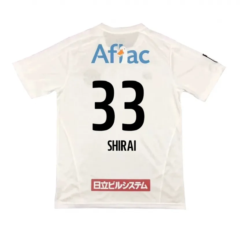 Danxen Dames Eiji Shirai #33 Wit Zwart Uitshirt Uittenue 2024/25 T-Shirt