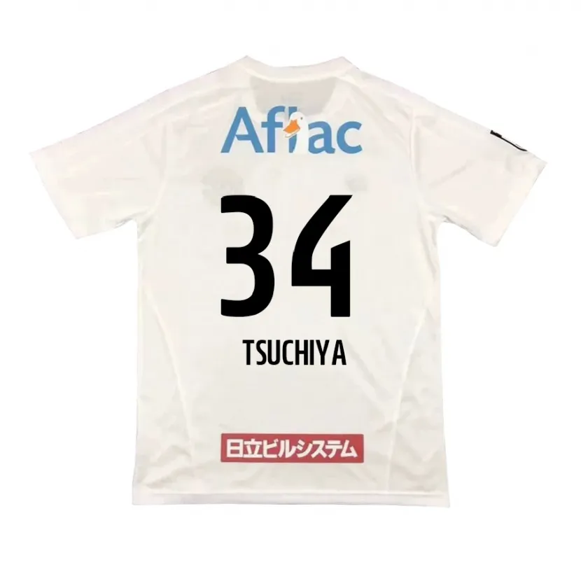 Danxen Dames Takumi Tsuchiya #34 Wit Zwart Uitshirt Uittenue 2024/25 T-Shirt