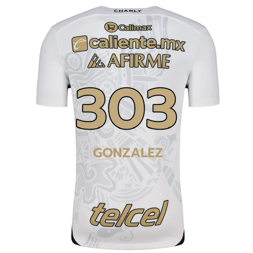 Danxen Dames Osmar González #303 Wit Zwart Uitshirt Uittenue 2024/25 T-Shirt