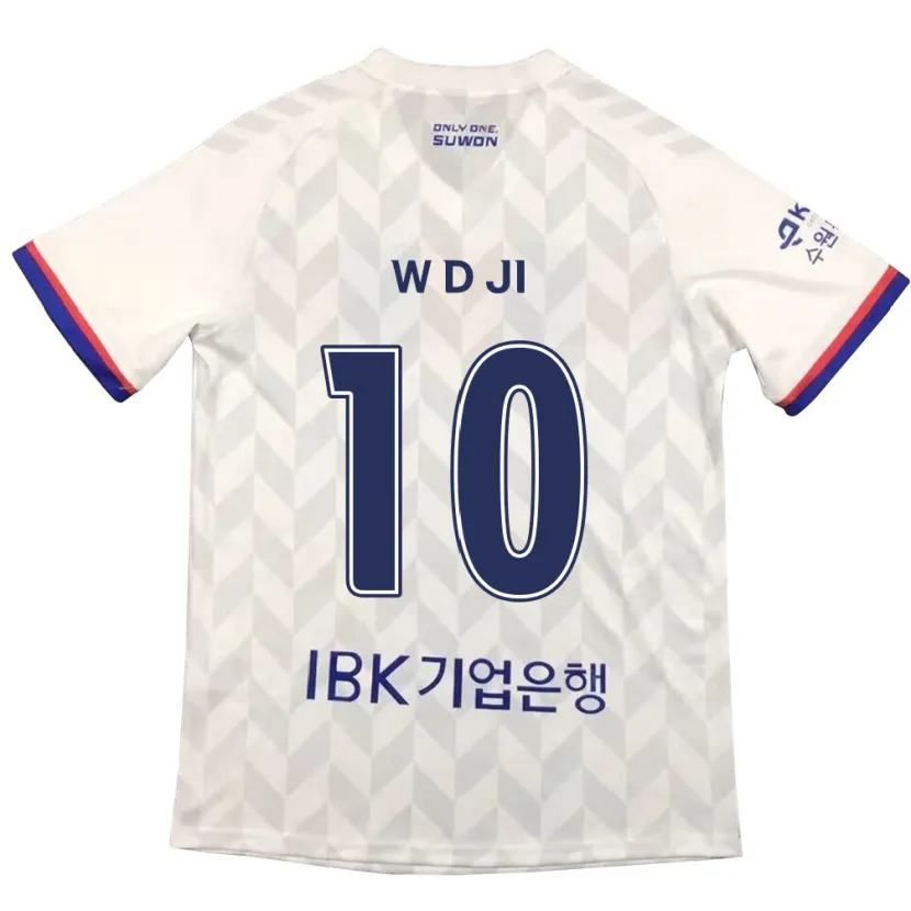 Danxen Dames Dong-Won Ji #10 Wit Blauw Uitshirt Uittenue 2024/25 T-Shirt