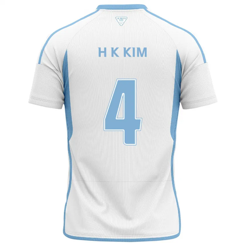 Danxen Dames Kee-Hee Kim #4 Wit Blauw Uitshirt Uittenue 2024/25 T-Shirt