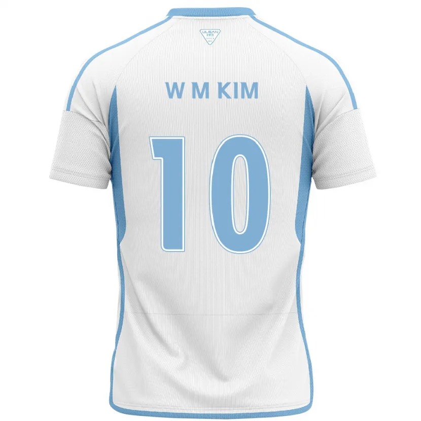 Danxen Dames Min-Woo Kim #10 Wit Blauw Uitshirt Uittenue 2024/25 T-Shirt