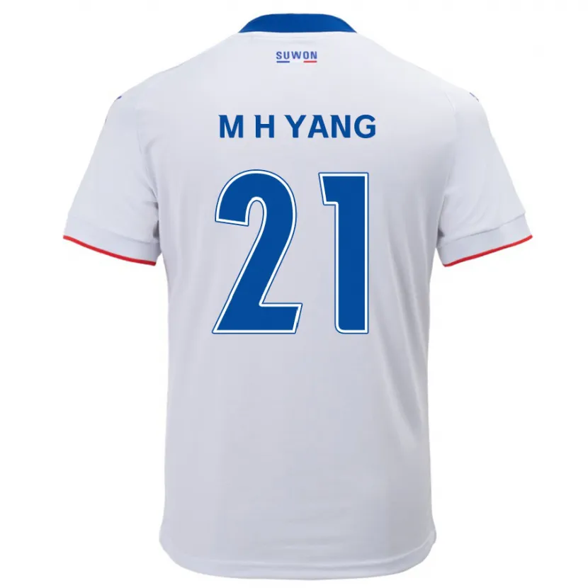 Danxen Dames Hyung-Mo Yang #21 Wit Blauw Uitshirt Uittenue 2024/25 T-Shirt