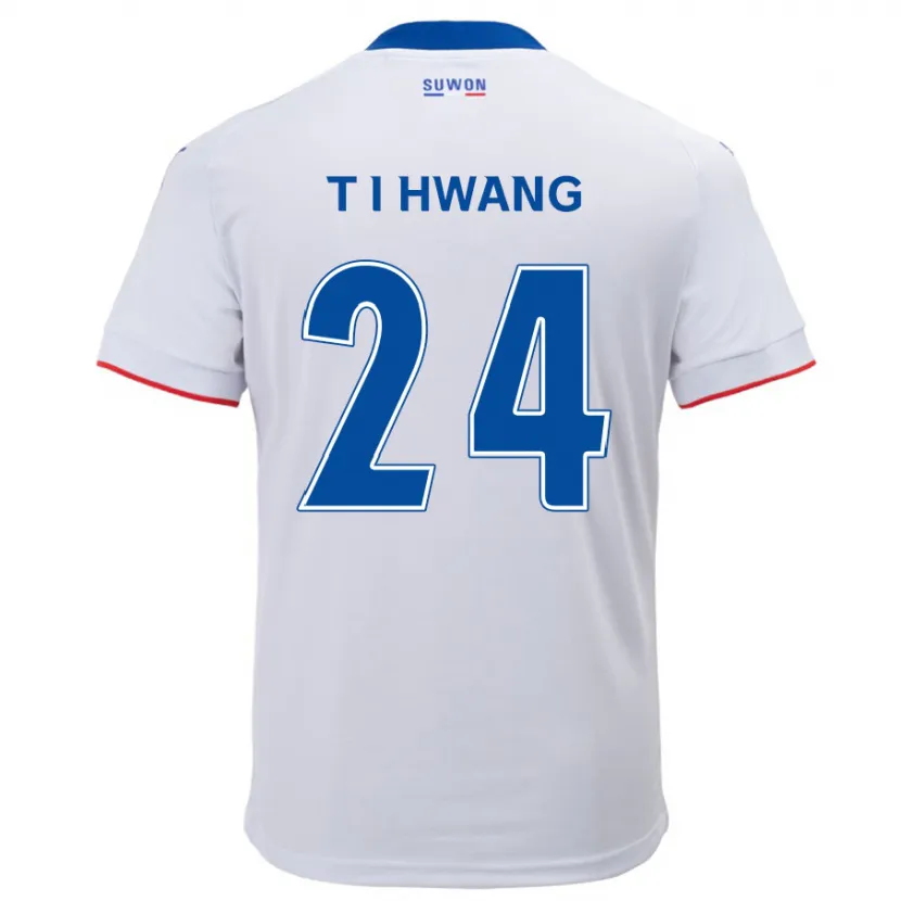 Danxen Dames In-Taek Hwang #24 Wit Blauw Uitshirt Uittenue 2024/25 T-Shirt