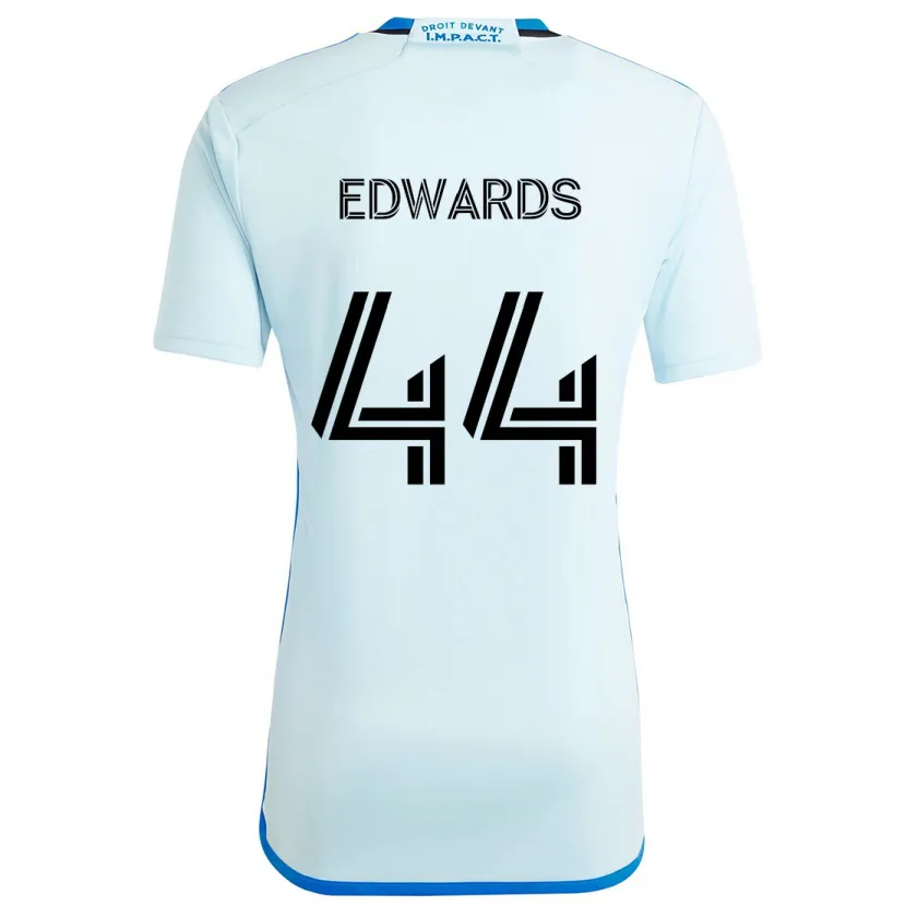 Danxen Dames Raheem Edwards #44 Ijsblauw Uitshirt Uittenue 2024/25 T-Shirt