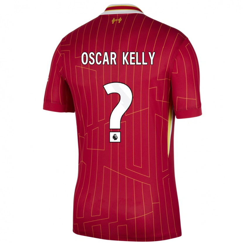 Danxen Kinderen Oscar Kelly #0 Rood Geel Wit Thuisshirt Thuistenue 2024/25 T-Shirt