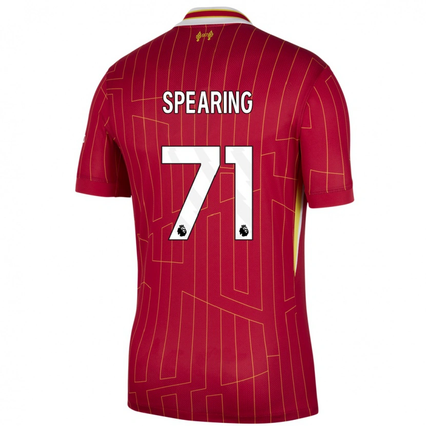 Danxen Kinderen Jay Spearing #71 Rood Geel Wit Thuisshirt Thuistenue 2024/25 T-Shirt