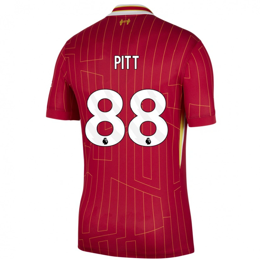 Danxen Kinderen Lucas Pitt #88 Rood Geel Wit Thuisshirt Thuistenue 2024/25 T-Shirt