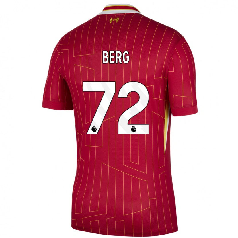 Danxen Kinderen Sepp Van Den Berg #72 Rood Geel Wit Thuisshirt Thuistenue 2024/25 T-Shirt