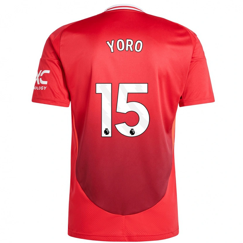 Danxen Kinderen Leny Yoro #15 Felrood Thuisshirt Thuistenue 2024/25 T-Shirt