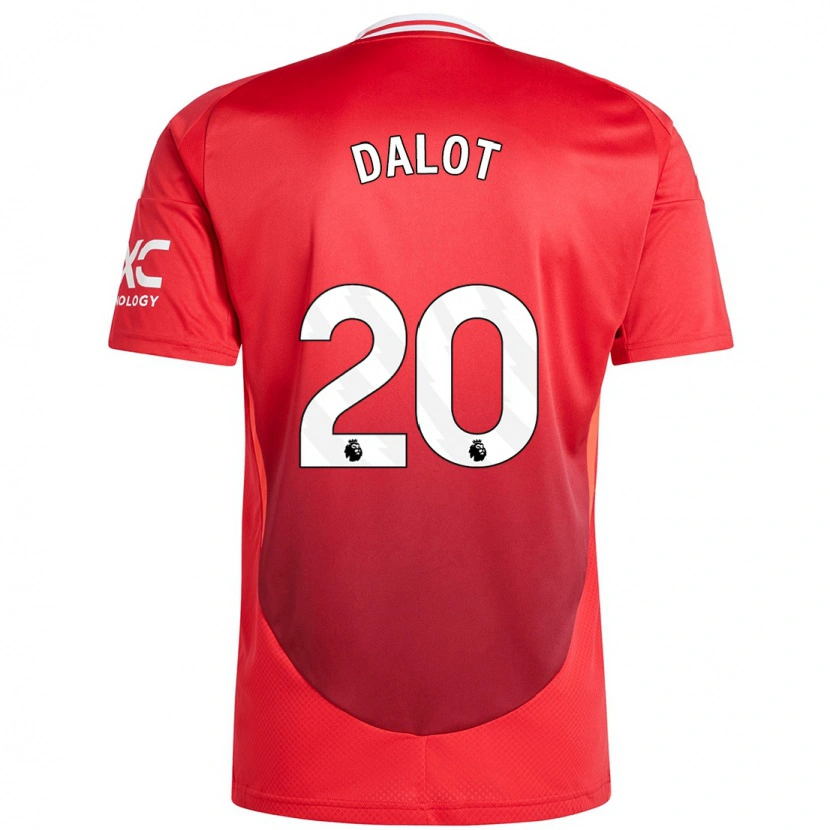 Danxen Kinderen Diogo Dalot #20 Felrood Thuisshirt Thuistenue 2024/25 T-Shirt