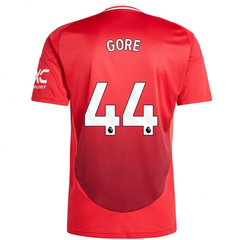 Danxen Kinderen Daniel Gore #44 Felrood Thuisshirt Thuistenue 2024/25 T-Shirt